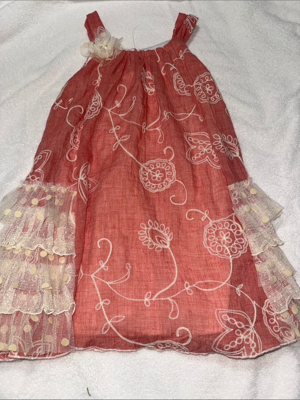 Isobella & Chloe dress with White Embroidery